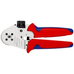 KNIPEX 97 52 63 Vierdorncrimpzange für gedrehte Kontakte mit Mehrkomponenten-Hül...