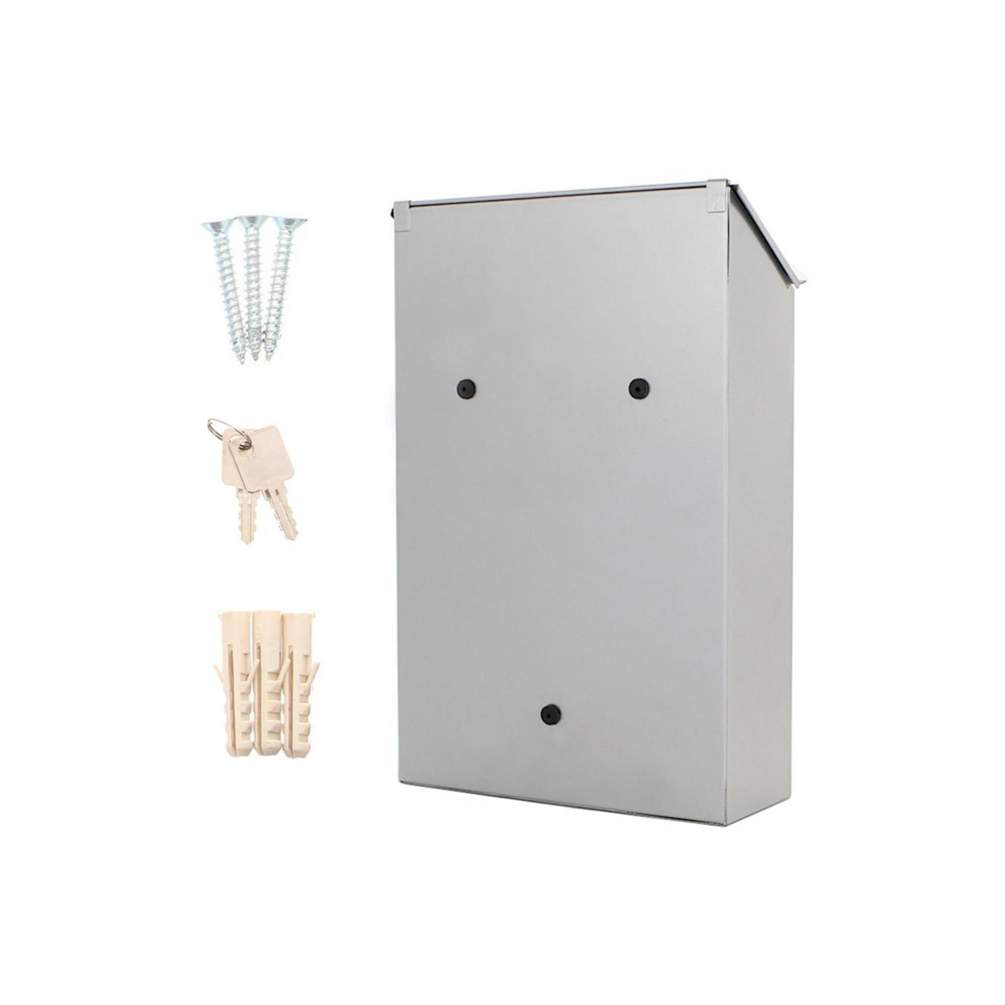 ROTTNER Briefkasten Pisa mit Zylinderschloss grau, anthrazit pulverb. (T02938)