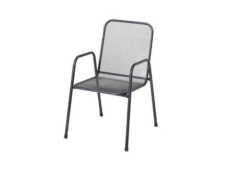 Home and More Stuhl mit Armlehne Cardiff Anthrazit 55 × 54.5 × 88 cm