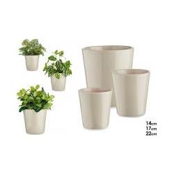 Ibergarden Satz von 3 konischen Keramik-Töpfen 14-17-22cm (45277911)