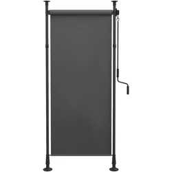 STILVORA Balkon-Senkrechtmarkise Aluminium Dunkelgrau 120x220-310 cm, höhenverstellbar