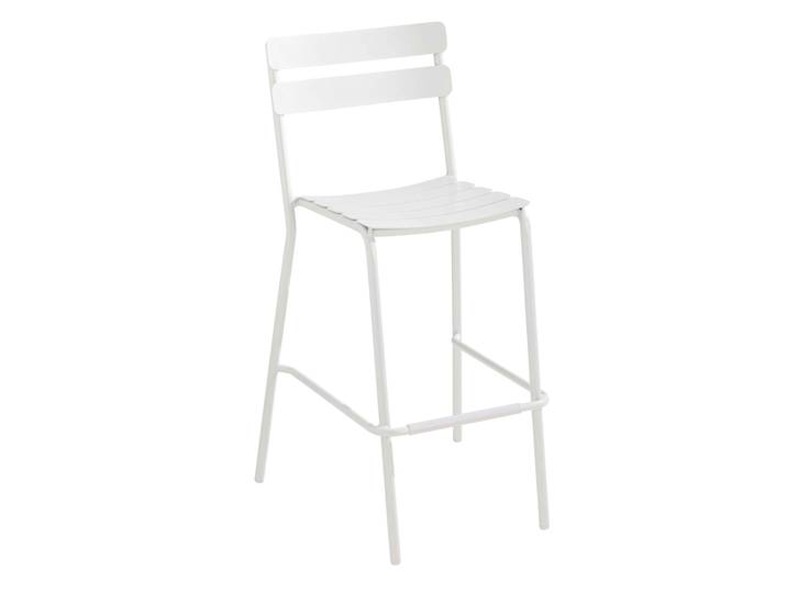 Oviala - Chaise haute de jardin en aluminium style bistrot