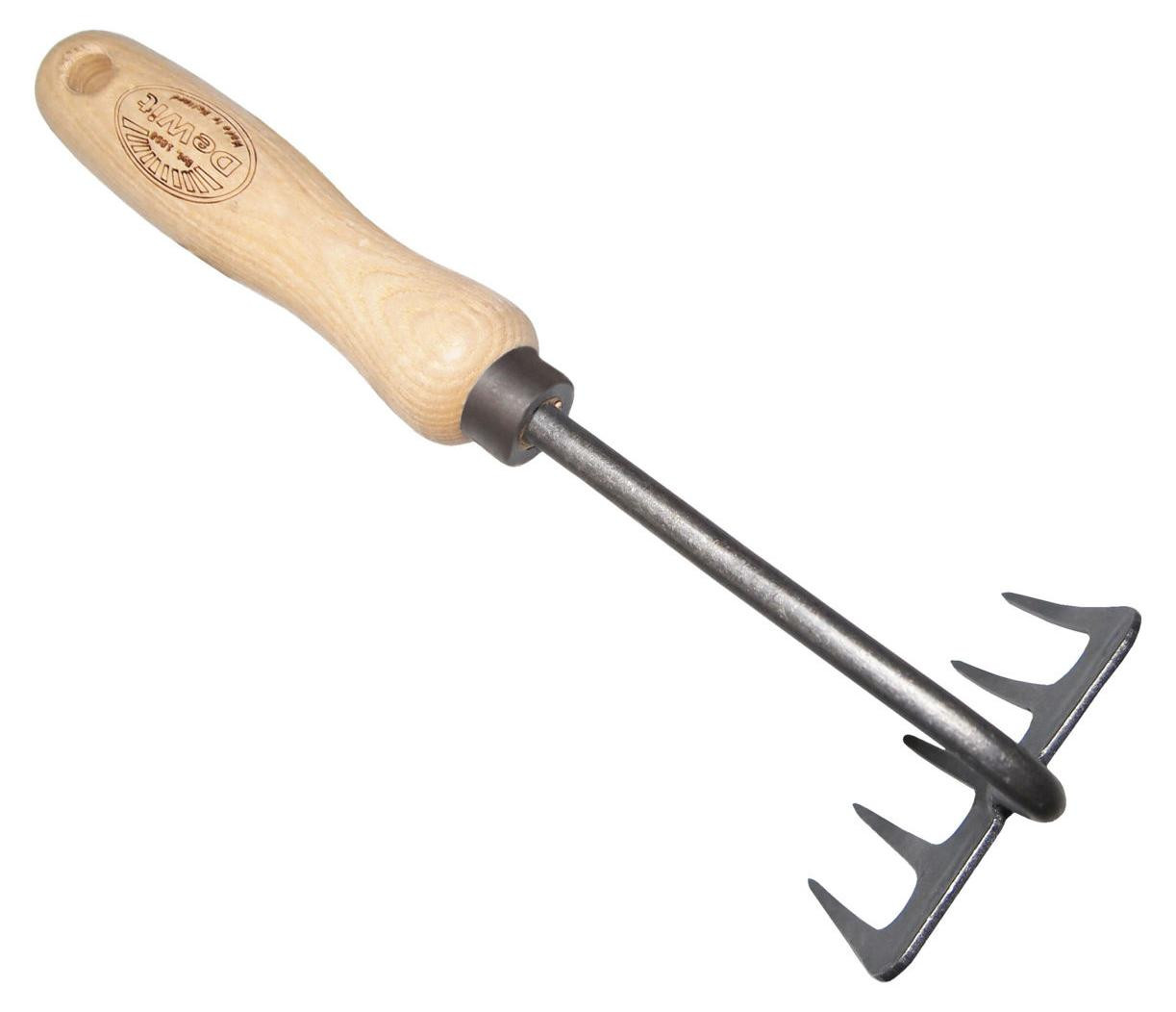 De Wit Gesmede handhark 5-tands met essenhouten handvat 14 cm