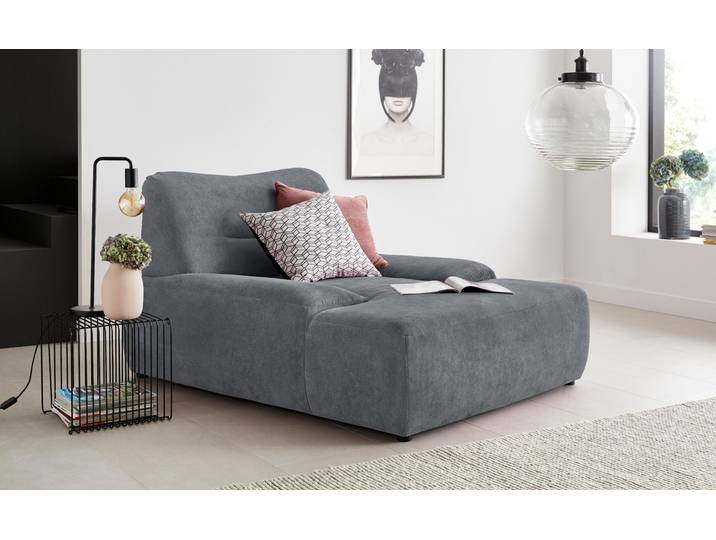Loveseat DOMO COLLECTION Cesena Designsessel zum Kuscheln, komfortabel Relaxen, Breite 122cm , grau (steel), B:122cm H:81cm T:151cm, Sessel, Loveseat, bequem und stylish, frei im Raum stellbar
