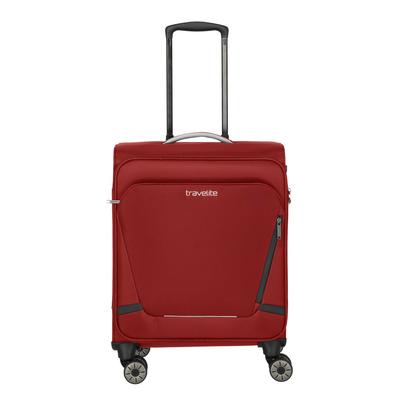Handgepäck-Trolley TRAVELITE "JETPACK Max 4 Cabin Handgepäck Koffer", Gr. B/H/T: 40cm x 55cm x 23cm 41 l, rot, Polyester, unifarben mit Farbeinsätzen, Koffer, Weichgepäck, passend für Ryanair, Condor und viele gängige Airlines