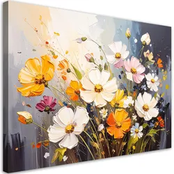 LEINWANDBILD Bunte Feldblumen Natur 120x80cm