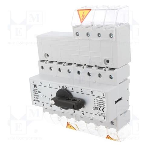 Spamel Netz-Generatorschalter 80A 4P (PRZK-4080W02) (8000 W) (PRZK-4080W02)