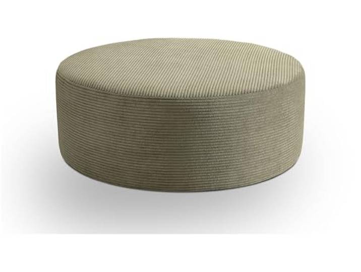 xonox.home Hocker groß Kolo Polsterhocker Sitzhocker Sitzpouf Cord Khaki B/H/T: 103x39x103cm