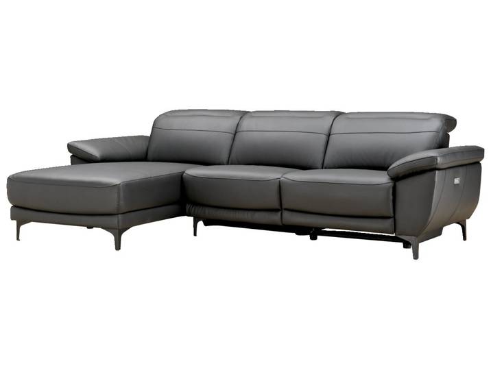 XORA Longchairkombination RONALD, schwarz, Leder