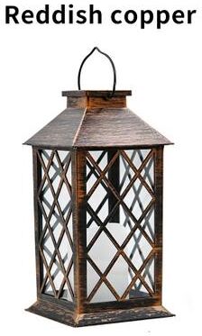 Perfect Picks Market Solar Lantern Candle Light Outdoor Hanging Garden Decor, Waterproof Solar Lights For Lawn & Landscape copper