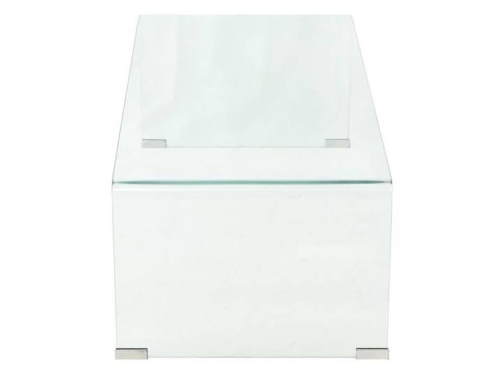 Zerodis Table basse 98x45x30 cm Verre trempé Transparent HB042