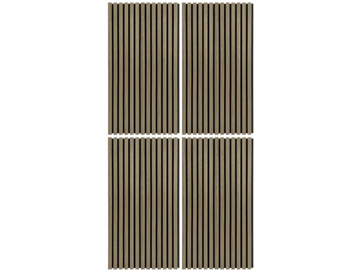 Akustikpaneel, Schwarz, Eichefarben, Holz, Kunststoff, Pappel, furniert, 52x104x2.2 cm, Fsc, CE, Montage ohne Bohren, Wandverkleidung, Akustikpaneele