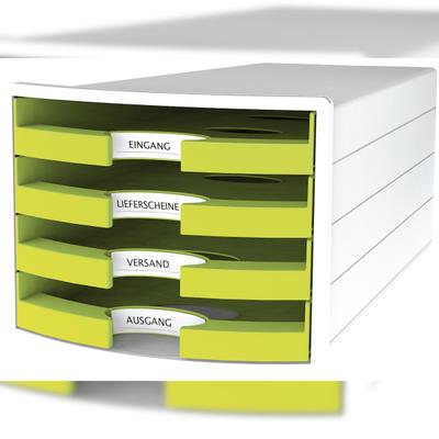 HAN Schubladenbox IMPULS Trend Colour, 4 offene Schübe f. DIN A4/C4, 1011-X, hellgrün