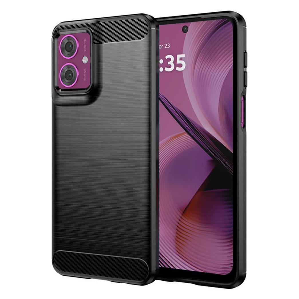 Techsuit - Carbon Silicone - Motorola Moto G55 - Black (Motorola Moto G55) (56361997)
