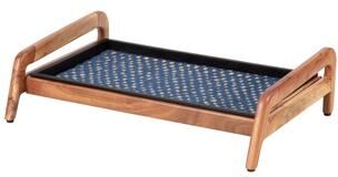 Jani Single-Tier Natural Stand 2-Pair Rubber Boot Tray