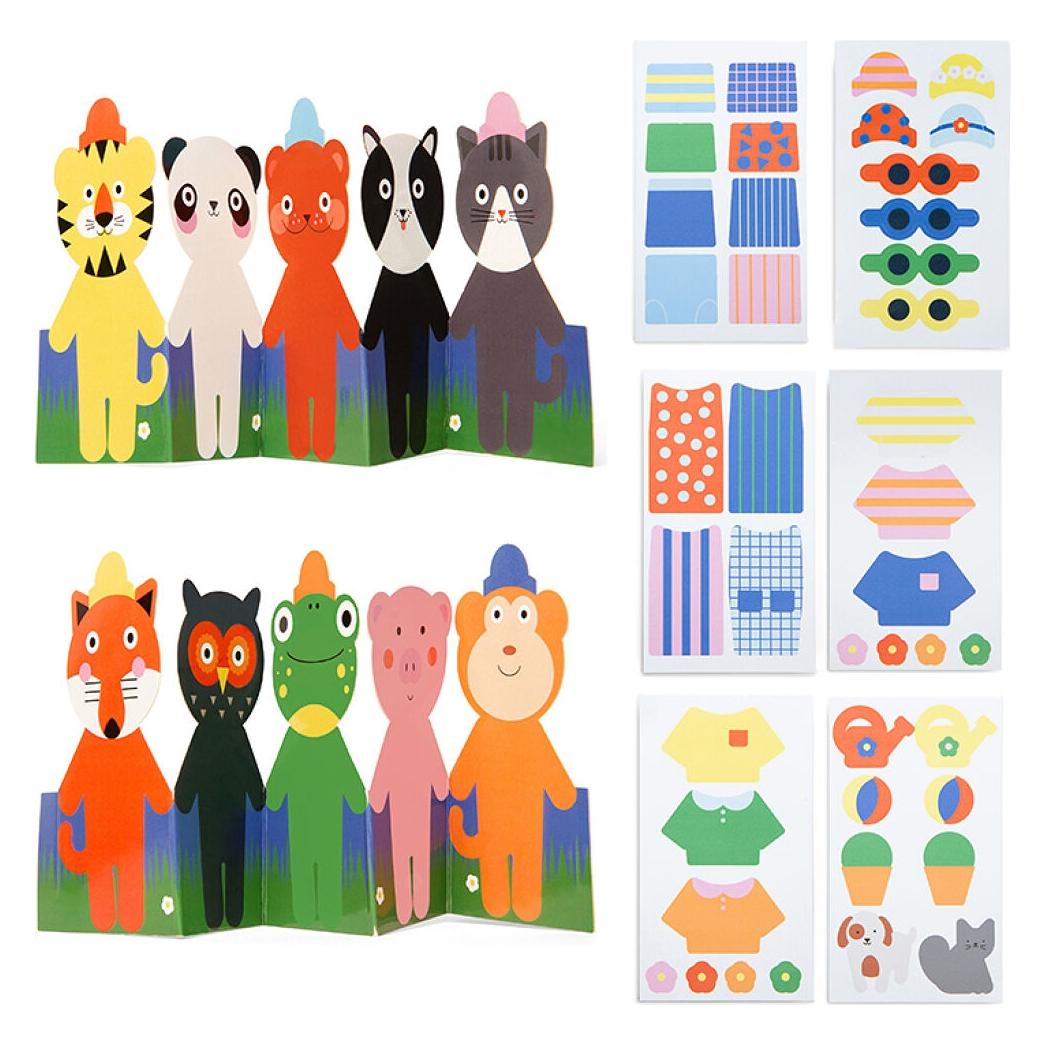 Kikkerland - Animal Dress-Up Stickers (KID63-F) (KID63-F)