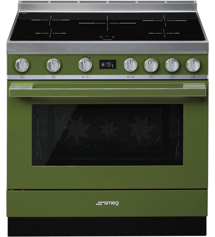 SMEG Backofenset CPF9IPOG, Freistehend, Olivgrün