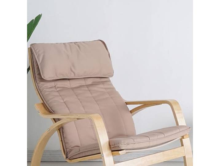 WEIDPHL Coussin De Remplacement pour Chaise en Coton Poang\, Housse De Fauteuil Multicolore\, Coussin en Tissu Amovible\, Chaise en Coton Poang Rembourrée Épaisse\,Kaki