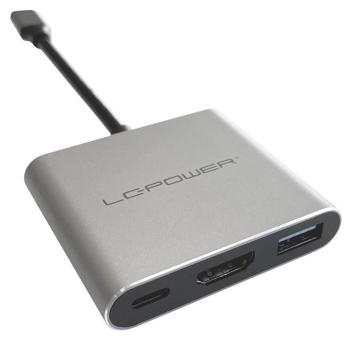 LC-Power LC-HUB-C-MULTI-4-V2 USB-C naar USB-A, USB-C en HDMI hub