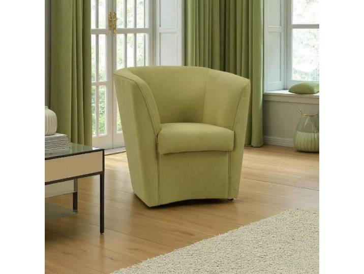 fauteuil moderne vert en tissu anti-taches rembourré