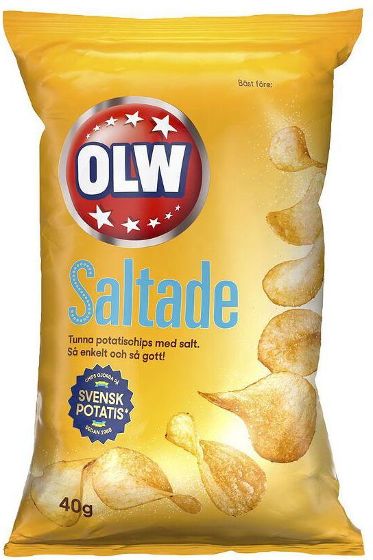 OLW Chips lättsaltade 20x40g