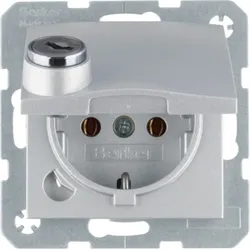 Berker SCHUKO-Steckdose alu/mt 47631404