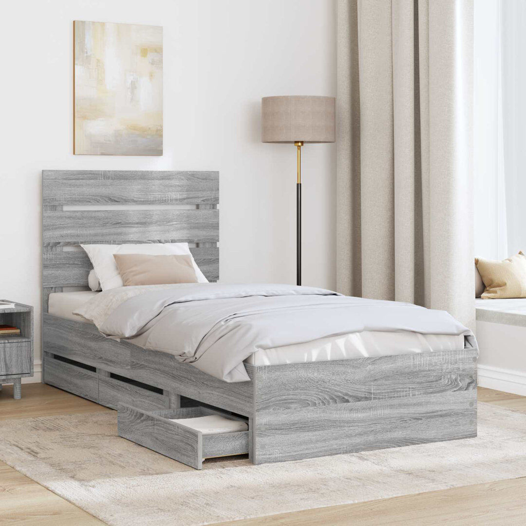 East Urban Home Bed Frame Grey Sonoma Single (3')