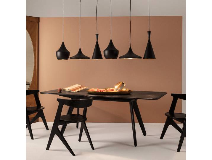 Beat Range Linear Hängelampe 6-flg. schwarz - Tom Dixon - Esszimmer - Design - Metall - Mehrflammig