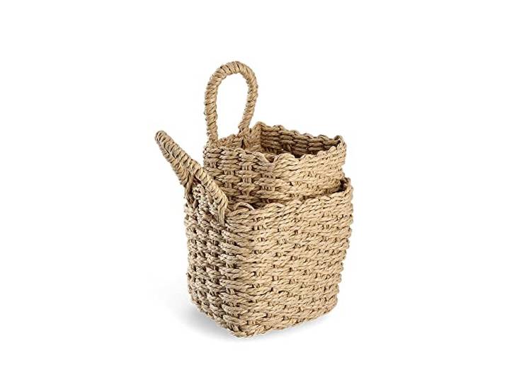 Zeller 14471 Aufbewahrungskorb-Set, 2-tlg., Papiergeflecht, ca. 12 x 12 x 13/15 x 15 x 15 cm