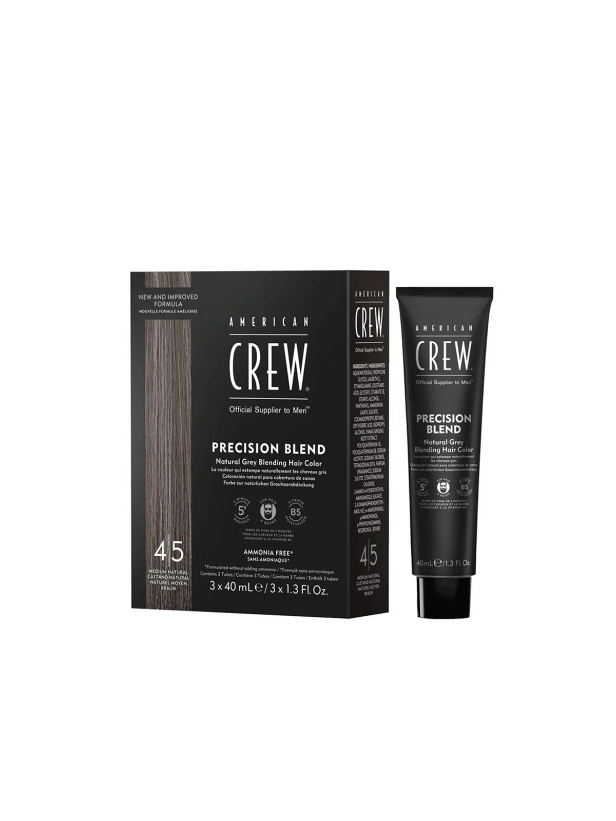 American Crew - Blend Natural Grey Blending Hair Colour 120ml. - 4/5 Medium Natural