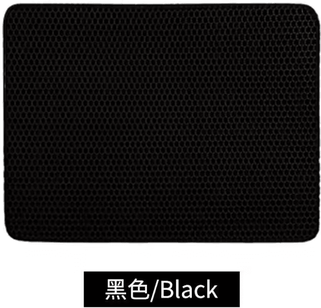 Inspire Curations Waterproof Double Layer Cat Litter Mat For Cleaner Floors & Easy Cleanup black 30x30cm