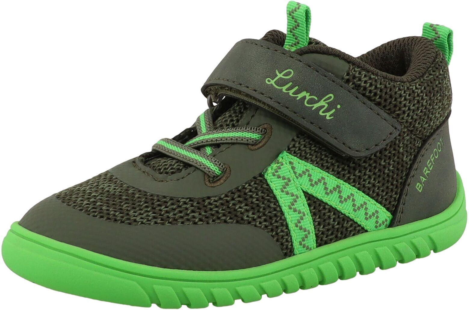 Sneaker LURCHI "Lurchi Ban Barefoot", Mädchen, Gr. 29, grün (khaki), Textil, Schuhe Sneaker