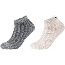 2er Pack s.Oliver Cosy Rib Sneakersocken 8200 - nature melange 35-38