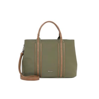Shopper TAMARIS "Shopper TAS Kirsten", Damen, Gr. B/H/T: 34,5cm x 22,5cm x 12cm 0, grün (khaki 910), Polyester, Taschen Shopper