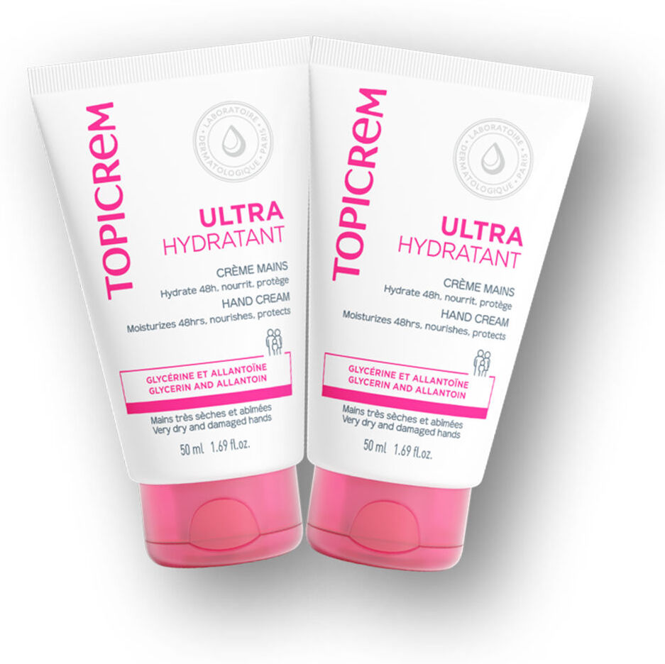 Topicrem Crema mani ultra idratante UH, confezione da 2 x 50 ml