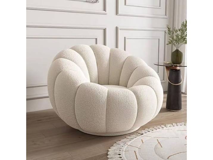 Lazy sofa chair, pumpkin-shaped bean bag chair, durable and comfortable armchair, filled with high-density rebound sponge, suitable for living rooms, bedrooms, and apartments C