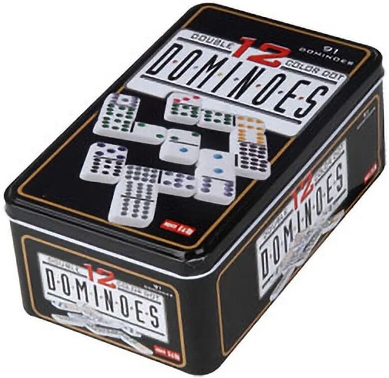 Loisirs Nouveaux Domino double 12 - boite métal