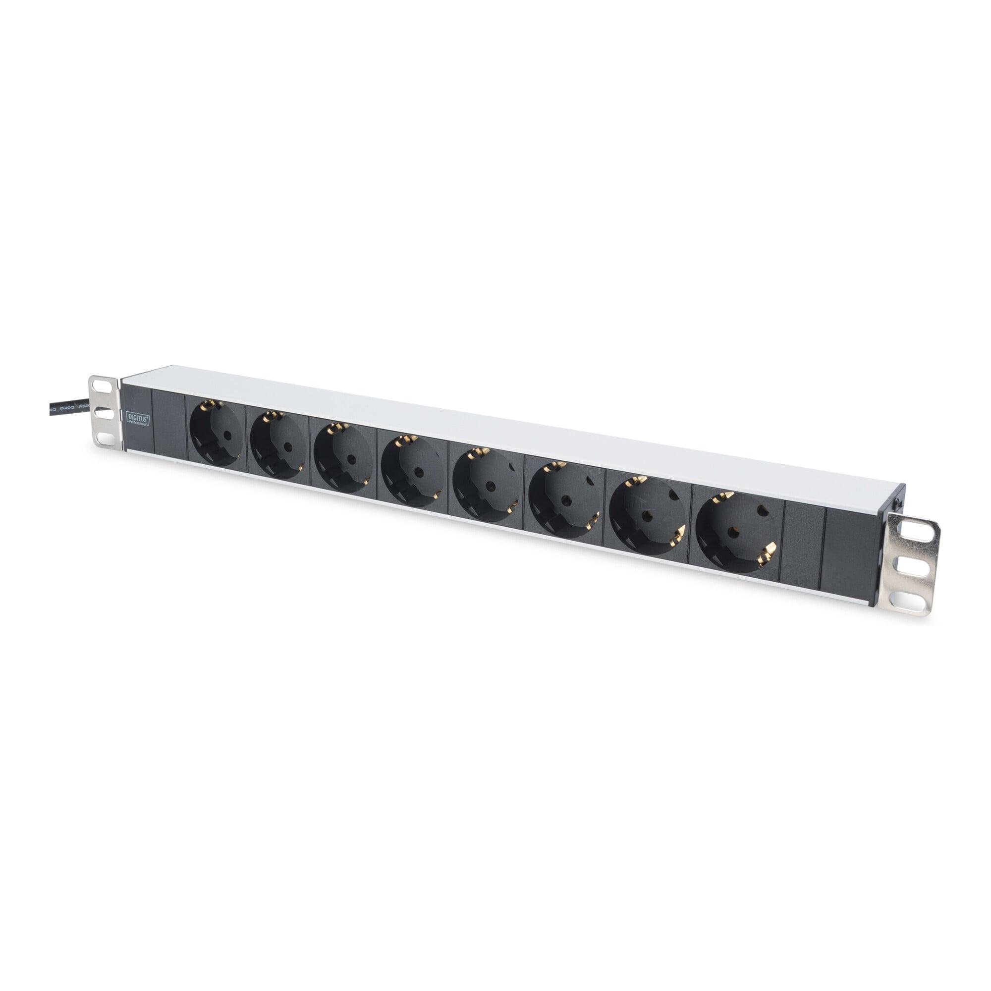 DIGITUS Steckdosenleiste 8fach Alu 1HE DN-95401)