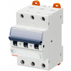 Gewiss, Schutzschalter, GEWI GW92565 Leitungsschutzschalter (MCB) B-6A 10 kA 3-Pol 3TE