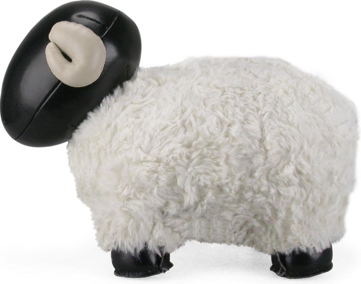 Zuny boekensteun schaap zwart/wit