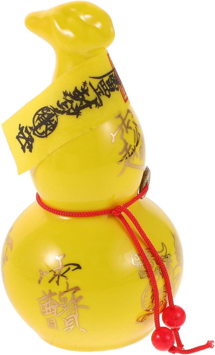 Kalebas Decoratie Feng Shui Beeldje Goud Hoogte: 11,5 cm