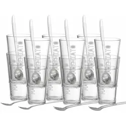 Ritzenhoff & Breker Latte Macchiato Gläser + Löffel Lena 350 ml 12er Set
