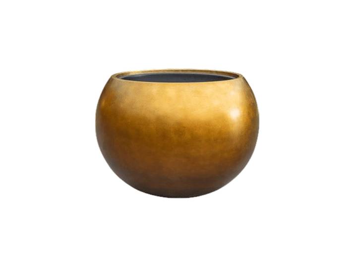Grosser Blumentopf „Metallic Globe“, verschiedene Grössen Honey matt Baq Design