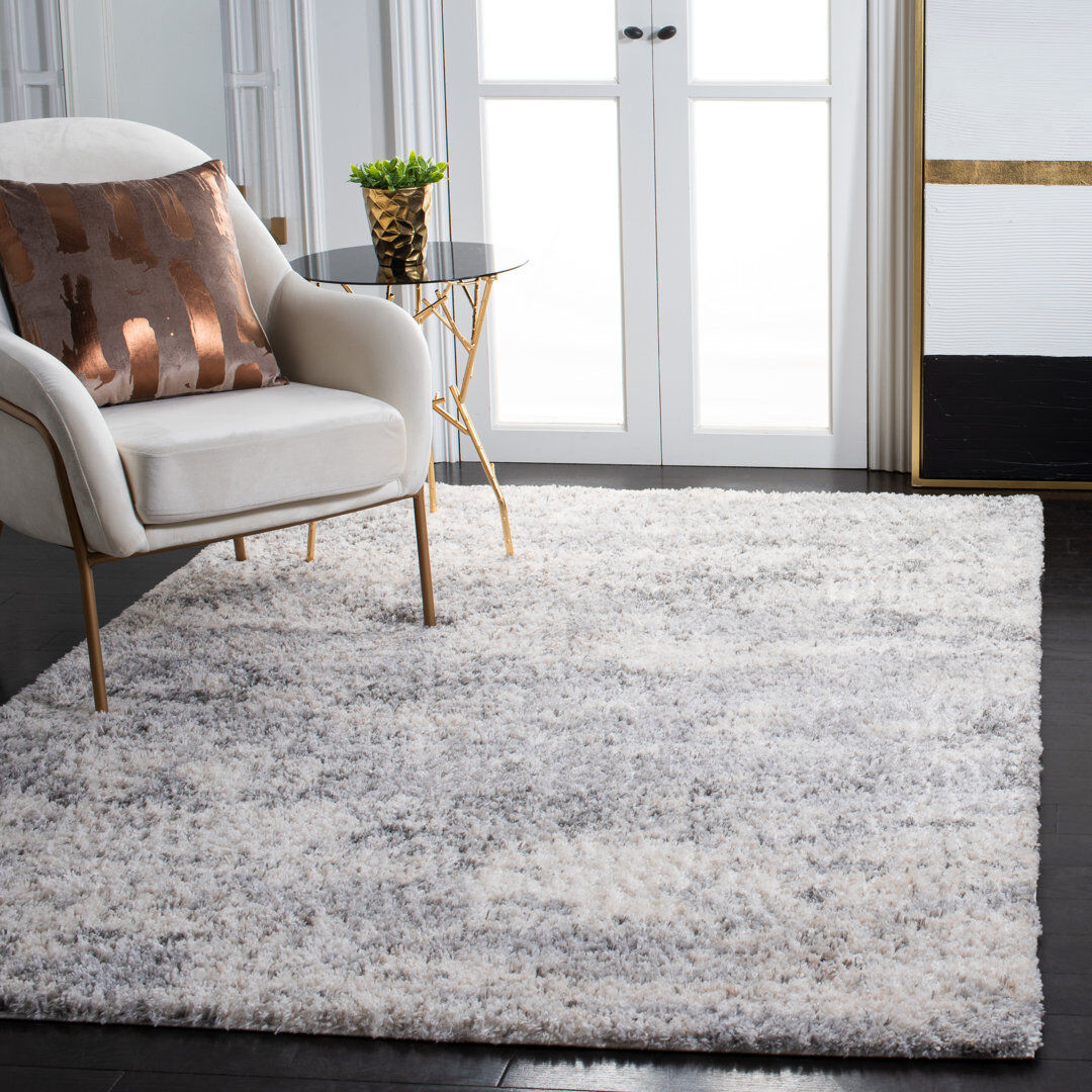 Blue Elephant Area Rug Ivory/Beige Rectangle 236 x 305cm