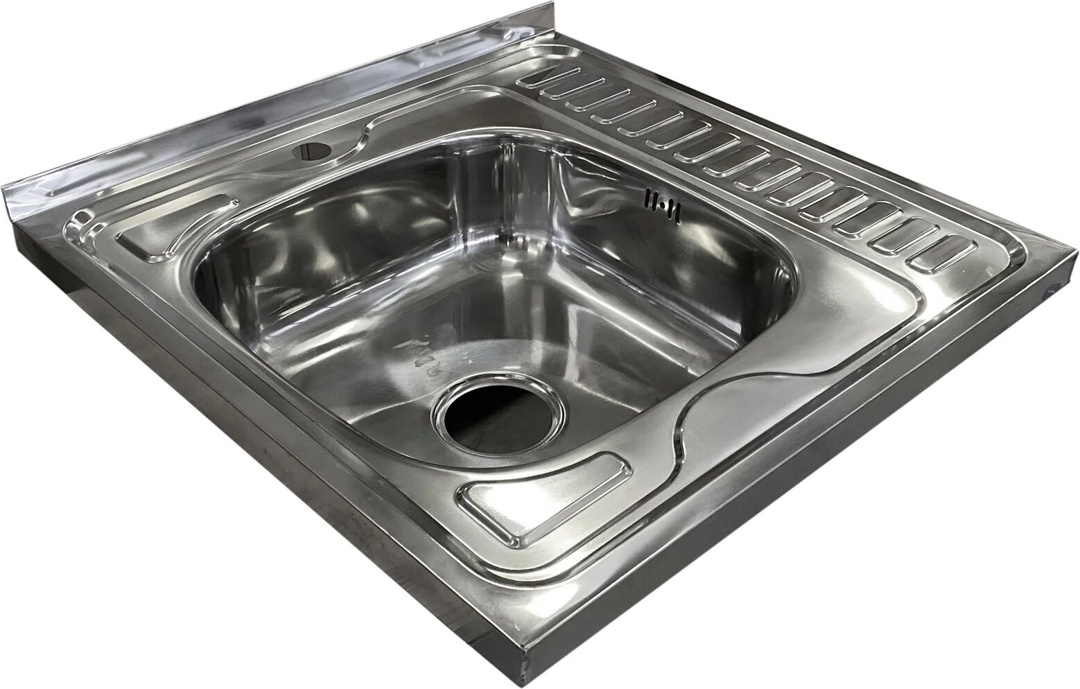 garneroarredamenti Lavello da appoggio 60x60 cm 1 vasca acciaio inox Darya