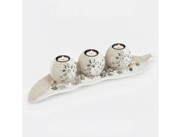 Relaxdays Teelichthalter Set Sand