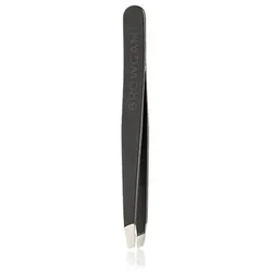 BROWGAME COSMETICS Signature Blackout abgeschrägte Pinzette mit Soft-Touch-Griff handgefertigt
