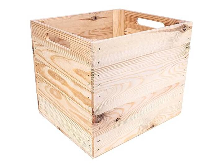 Creative Deco Caisse en Bois Naturel Compatible Étagères KALLAX et EXPIDIT 33 x 37 x 33 cm Cube de Rangement Bois Boite Rangement Vintage Kallax Rangement Caisse Rangement Bois Boîte