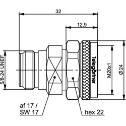 Telegärtner Adapter N - 4.3-10 Push-Pull, 50 Ohm, Elektronikkabel + Stecker