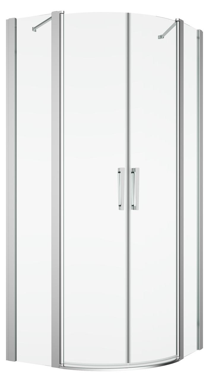 Flügelecke Ronal Divera 1/4-Kreis R550 80X80X200CM ALUCHROM/DURLUX D22ERB